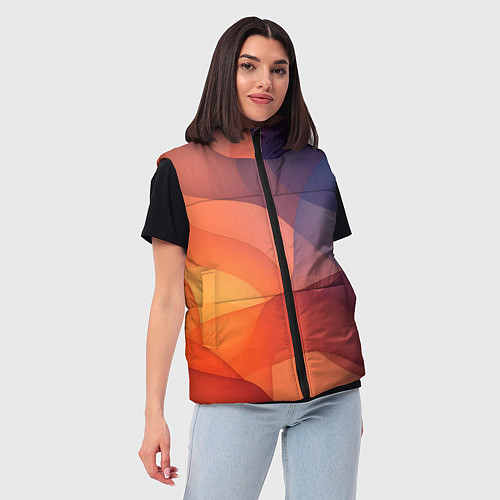 Женский жилет Летящая вуаль / 3D-Светло-серый – фото 3