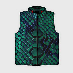 Женский жилет Бирюзовая змеиная кожа, цвет: 3D-красный