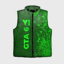 Женский жилет GTA 6 - green gradient по-вертикали, цвет: 3D-черный