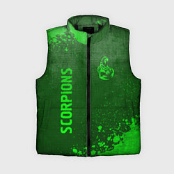 Женский жилет Scorpions - green gradient вертикально