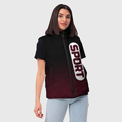 Женский жилет Sport чёрно-розовый текстурный градиент, цвет: 3D-черный — фото 2