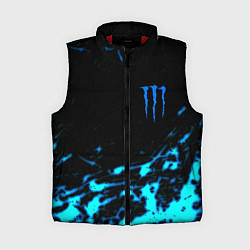 Женский жилет Monster energy голубые краски, цвет: 3D-красный