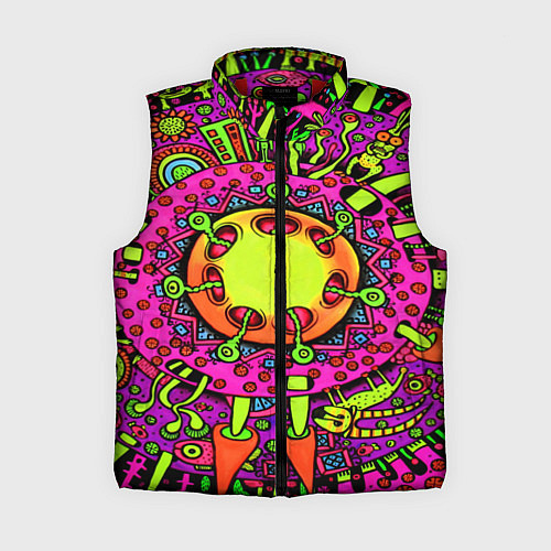 Женский жилет Кислотные грибы оптические / 3D-Красный – фото 1