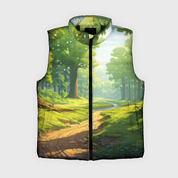 Женский жилет Fabulous forest, цвет: 3D-черный