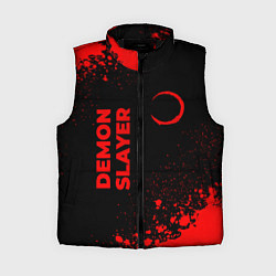 Женский жилет Demon Slayer - red gradient вертикально, цвет: 3D-черный