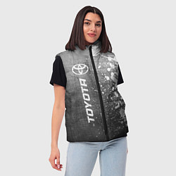 Женский жилет Toyota - grey gradient по-вертикали, цвет: 3D-черный — фото 2