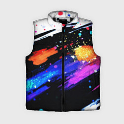 Женский жилет Разноцветные блестящие кляксы - текстура