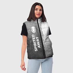 Женский жилет Spirited Away - grey gradient по-вертикали, цвет: 3D-черный — фото 2