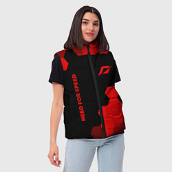 Женский жилет Need for Speed - red gradient вертикально, цвет: 3D-черный — фото 2