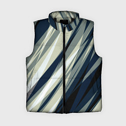 Женский жилет Синий с оливковым диагональные полосы