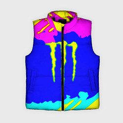 Женский жилет Monster energy краски цветные, цвет: 3D-черный