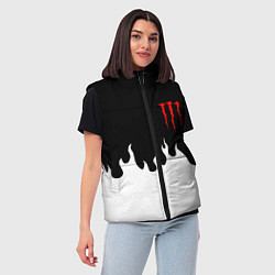 Женский жилет Monster energy red logo, цвет: 3D-черный — фото 2