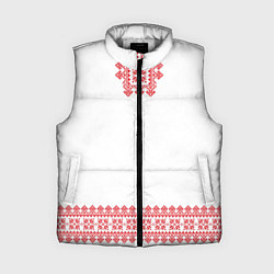 Женский жилет Славянский орнамент и узоры - вышиванка рубаха бел