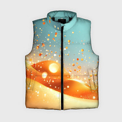 Женский жилет Золотая песочная абстракция фон, цвет: 3D-черный