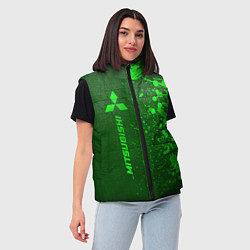 Женский жилет Mitsubishi - green gradient по-вертикали, цвет: 3D-черный — фото 2