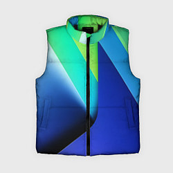 Женский жилет Color blue green, цвет: 3D-черный