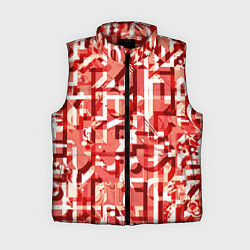 Женский жилет Красно-белый объёмный эффект, цвет: 3D-красный