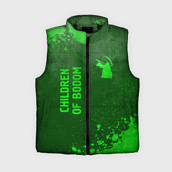 Женский жилет Children of Bodom - green gradient вертикально, цвет: 3D-черный