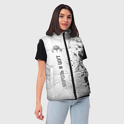 Женский жилет Король и Шут - white gradient по-вертикали, цвет: 3D-черный — фото 2