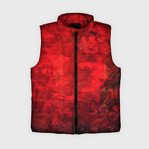 Женский жилет Абстракция - red shabby wall / 3D-Красный – фото 1