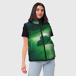 Женский жилет Зелёный гром, цвет: 3D-черный — фото 2