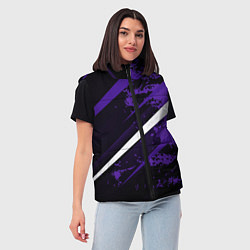 Женский жилет Color black purple line, цвет: 3D-черный — фото 2