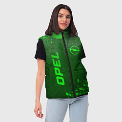 Женский жилет Opel - green gradient вертикально, цвет: 3D-черный — фото 2