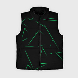 Женский жилет Color light green line, цвет: 3D-черный