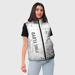 Женский жилет Pink Floyd - white gradient вертикально, цвет: 3D-черный — фото 2