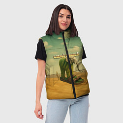 Женский жилет Lirili Larila мем, цвет: 3D-черный — фото 2