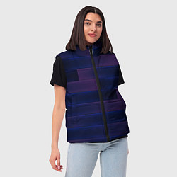 Женский жилет Color blue square, цвет: 3D-черный — фото 2