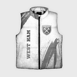 Женский жилет West Ham - white gradient вертикально, цвет: 3D-черный