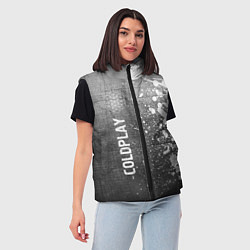 Женский жилет Coldplay - grey gradient по-вертикали, цвет: 3D-черный — фото 2
