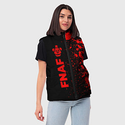 Женский жилет FNAF - red gradient по-вертикали, цвет: 3D-черный — фото 2