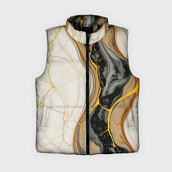 Женский жилет Золотистые прожилки в мраморе