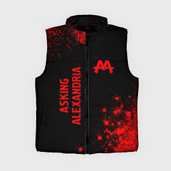 Женский жилет Asking Alexandria - red gradient вертикально, цвет: 3D-черный