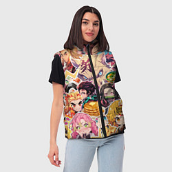 Женский жилет Demon Slayer Blade Favorite Food, цвет: 3D-черный — фото 2