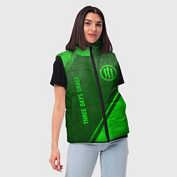 Женский жилет Three Days Grace - green gradient вертикально, цвет: 3D-черный — фото 2