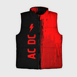 Женский жилет AC DC - red gradient по-вертикали, цвет: 3D-черный