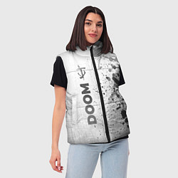 Женский жилет Doom - white gradient по-вертикали, цвет: 3D-черный — фото 2