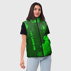 Женский жилет No Mans Sky - green gradient вертикально, цвет: 3D-черный — фото 2
