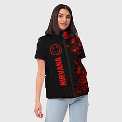 Женский жилет Nirvana - red gradient по-вертикали, цвет: 3D-черный — фото 2