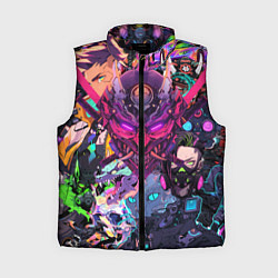 Женский жилет Стиль Cyberpunk, цвет: 3D-черный