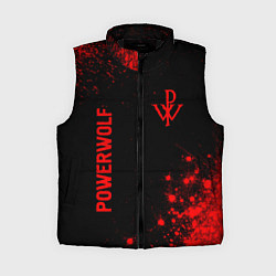 Женский жилет Powerwolf - red gradient вертикально, цвет: 3D-черный