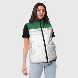 Женский жилет Таблица Excel текстура, цвет: 3D-черный — фото 2