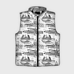 Женский жилет Питер и корюшка, цвет: 3D-черный