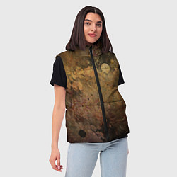 Женский жилет Абстракция - dark pink paint spill, цвет: 3D-черный — фото 2