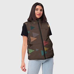 Женский жилет Осень палитра глубокий лес, цвет: 3D-черный — фото 2