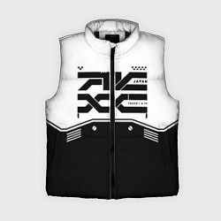 Женский жилет Кибер текстура - черно белая, цвет: 3D-черный