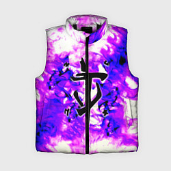 Женский жилет Doom неоновый огонь лого